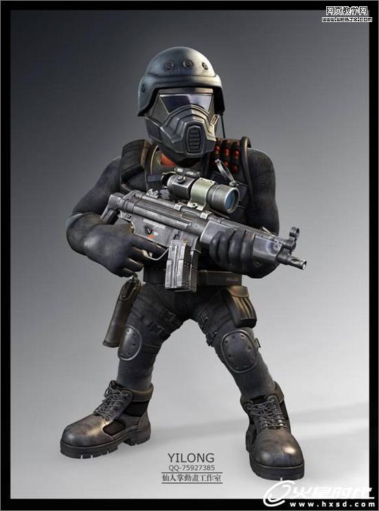 3ds max打造q版反恐警察玩具人偶 3ds max打造q版反恐警察玩具人偶