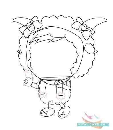 illustrator鼠繪教程:畫一只漂亮可愛的美羊羊_網頁設計